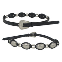 The Talia Western Concho Belt in Black