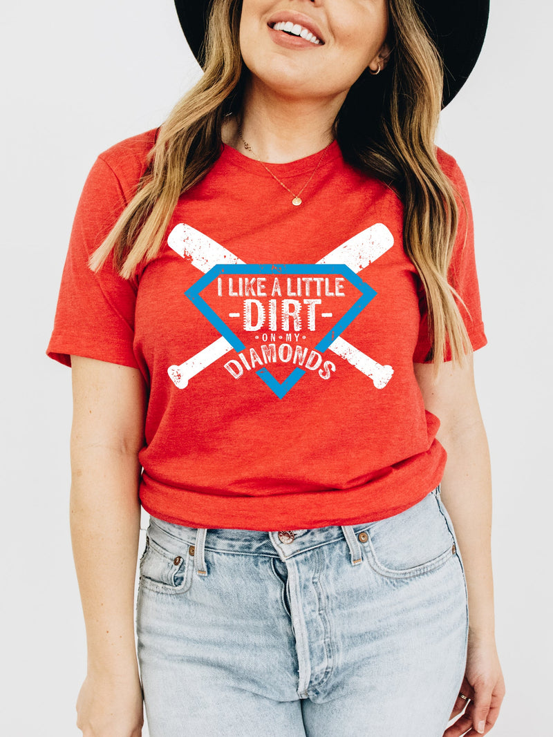 Dirt On My Diamonds | Game Day T-Shirt | Ruby’s Rubbish®