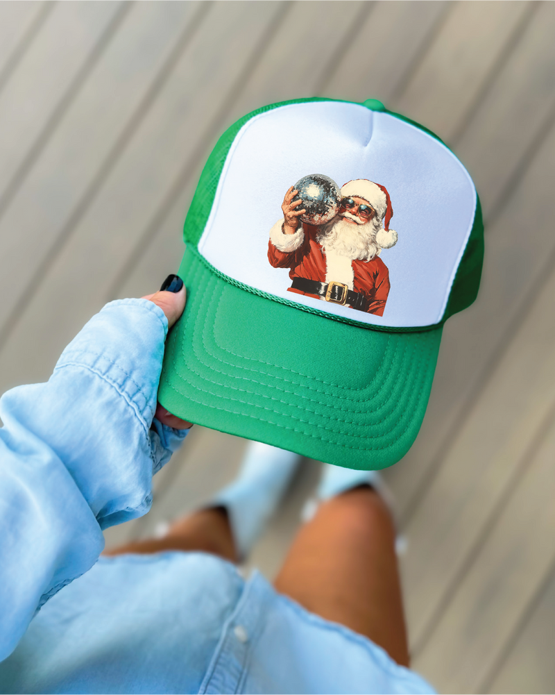 Disco Santa DTF Trucker Hat