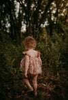 Dixie Dress Romper - Mocha Daisies