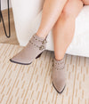 Elsa Leather Ankle Boot in Taupe