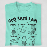 Ocean - God Says I Am Youth & Toddler Graphic Tee