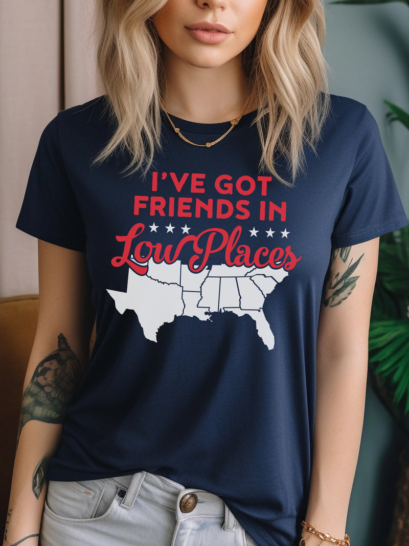 Friends in Low Places | Men's Southern T-Shirt | Ruby’s Rubbish®