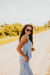 The Rio Linen Set in Blue