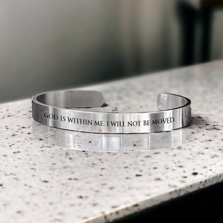 Scripture Bangle: God Is Within Her She Will Not Be Moved