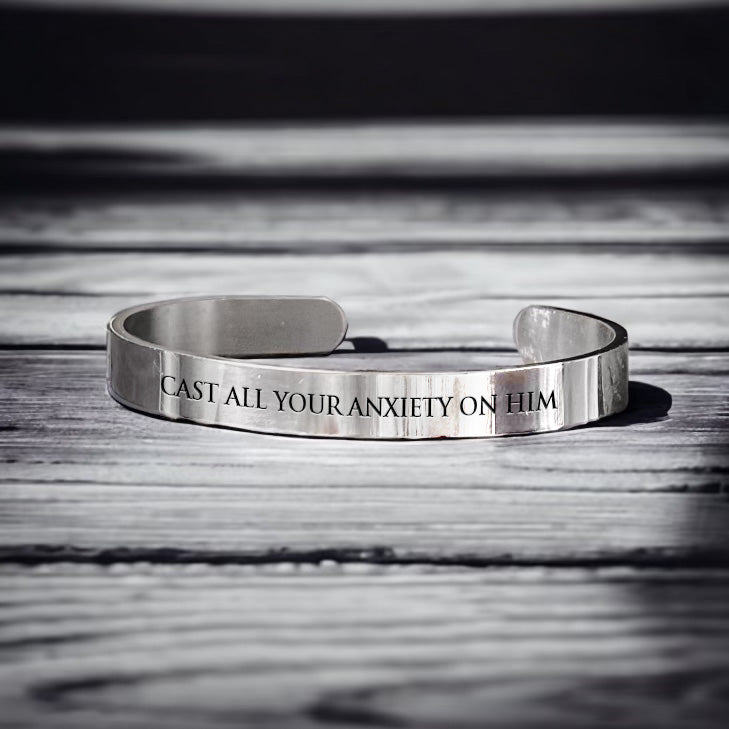 Scripture Bangle: Cast All Your Anxiety