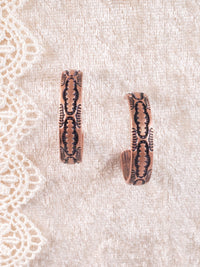 Wild Ride Copper Hoop Earrings