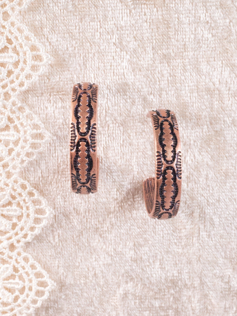 Wild Ride Copper Hoop Earrings