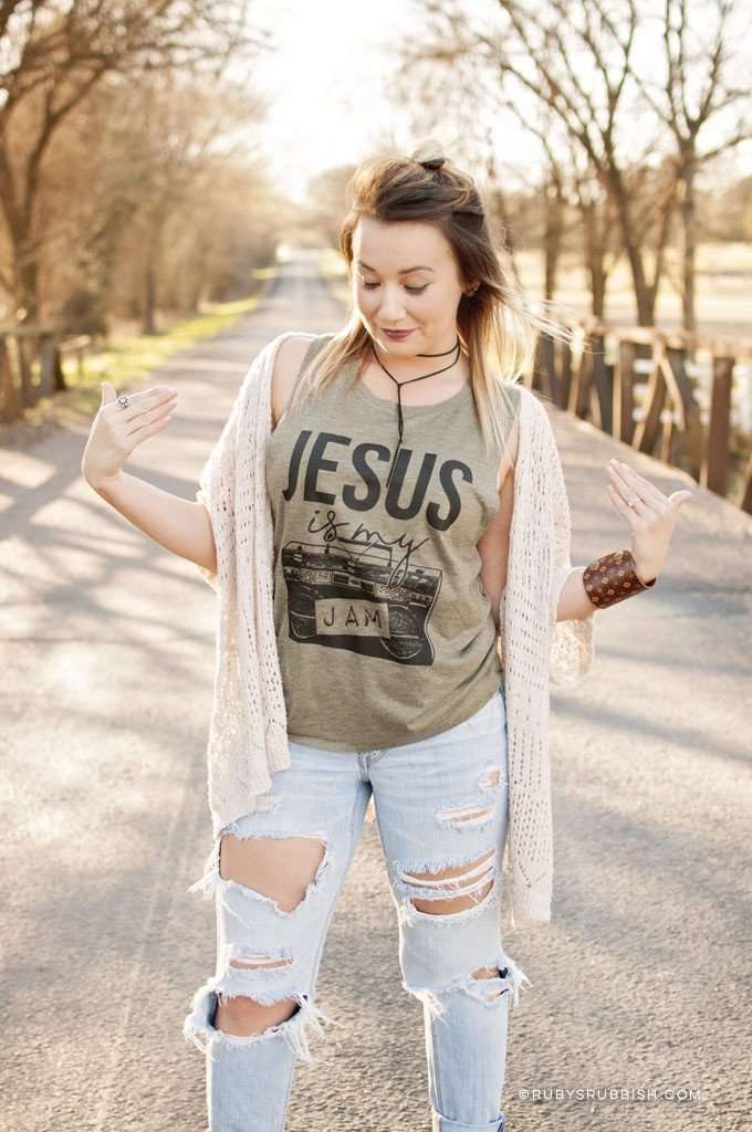 Jesus Is My Jam | Women’s Muscle Tank | Ruby’s Rubbish®