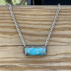 Marbled Turquoise Bar Necklace