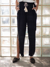 On the Pier Black Split Hem Pants