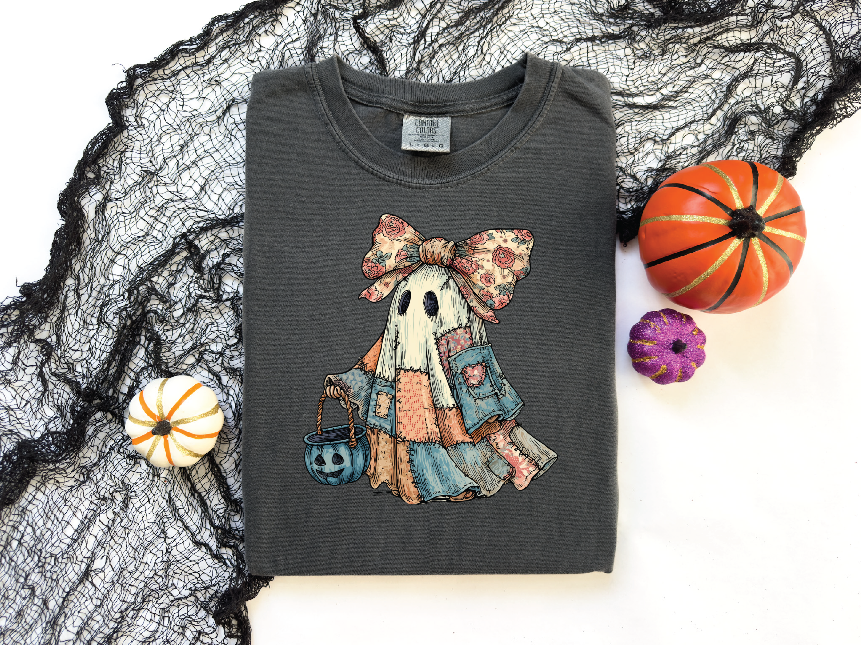 Patch Ghost- Fall Graphic T-Shirt