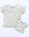 Ava Ribbed Tee - Ivory Glow