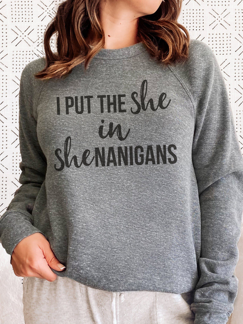 She In Shenanigans | Women's Sweatshirt | Ruby’s Rubbish®