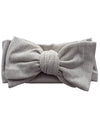 Skinny Knit Large Bow Headband - Ivory