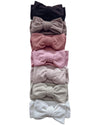 Skinny Knit Large Bow Headband - Ivory