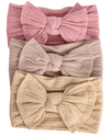 Solid Knit Nylon Headband - Cream