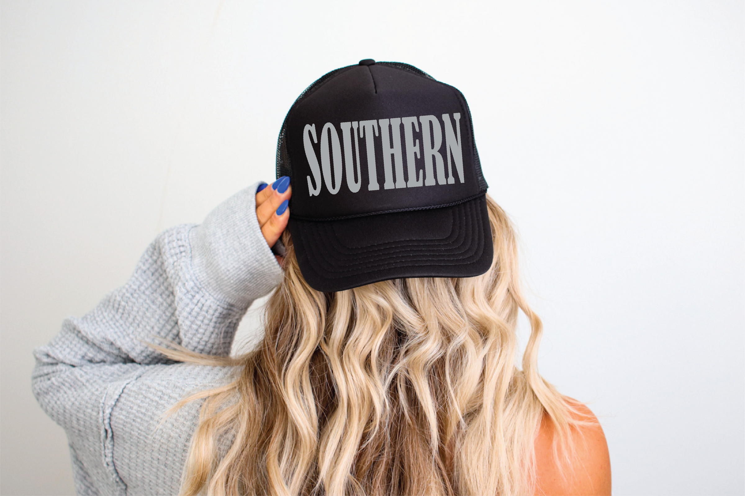 Southern DTF Printed Black Trucker Hat