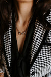 The Harlowe Horsebit Necklace in Silver