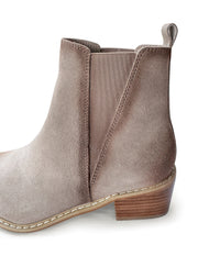 Wylie Suede Ankle Boot in Taupe