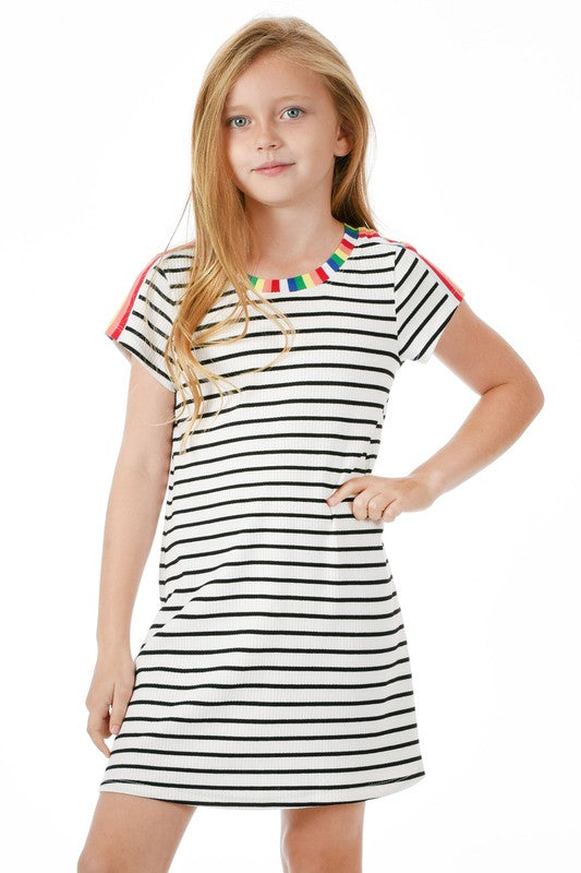 Girl's Rainbow T Shirt Dress