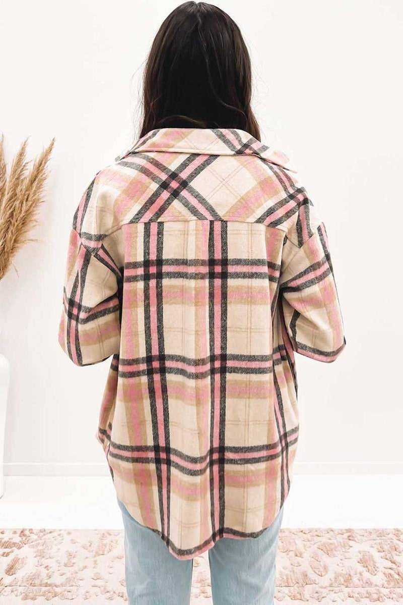 Plaid Button Front Chest Pocket Shacket