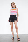 CROSSOVER DENIM MOM SHORTS