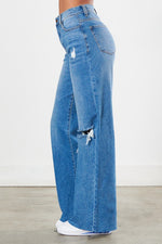 Distressed Wide Leg Jeans