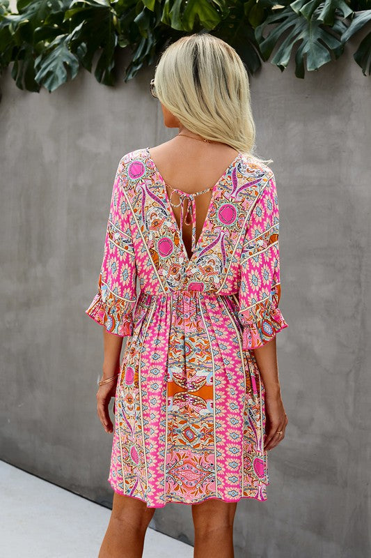 Pink Floral Dress