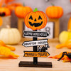 Halloween Decoration Pumpkin Letters Wooden Ornament