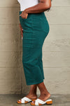 Judy Blue Hailey Tummy Control High Waisted Cropped Wide Leg Jeans