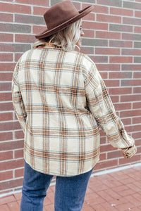 Plus Size Plaid Half-Zipper Sweatshirt With Chest Pocket