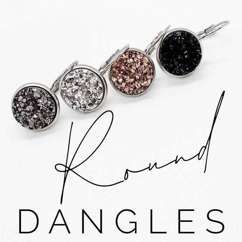 Druzy Dangle Earrings-Earrings-Wild Child & Rebel Soul Boutique