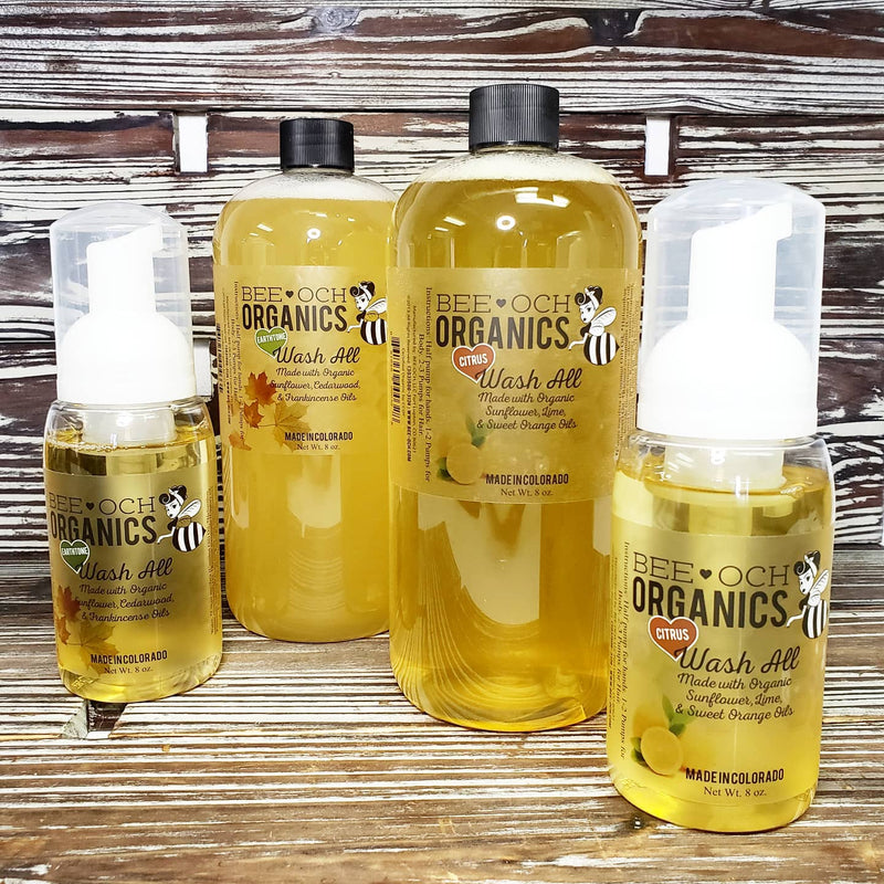 Organic Wash All 3-in-1 Shampoo, Body Wash, Hand Soap -32 oz Refill