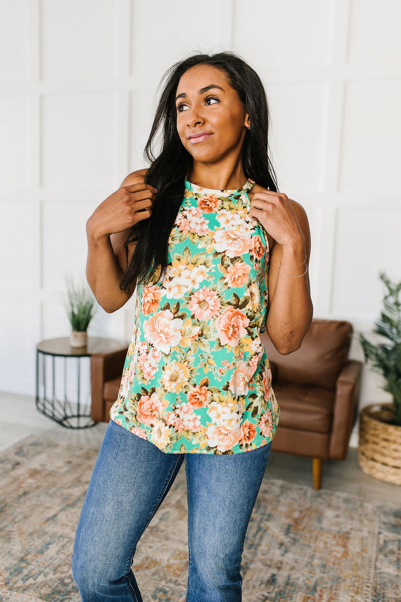 Fiddle Dee Dee Floral Halter Top