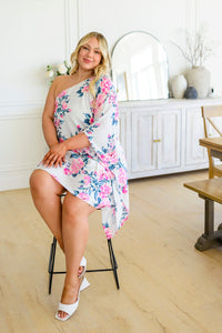 Forever Smitten Floral One Shoulder Dress