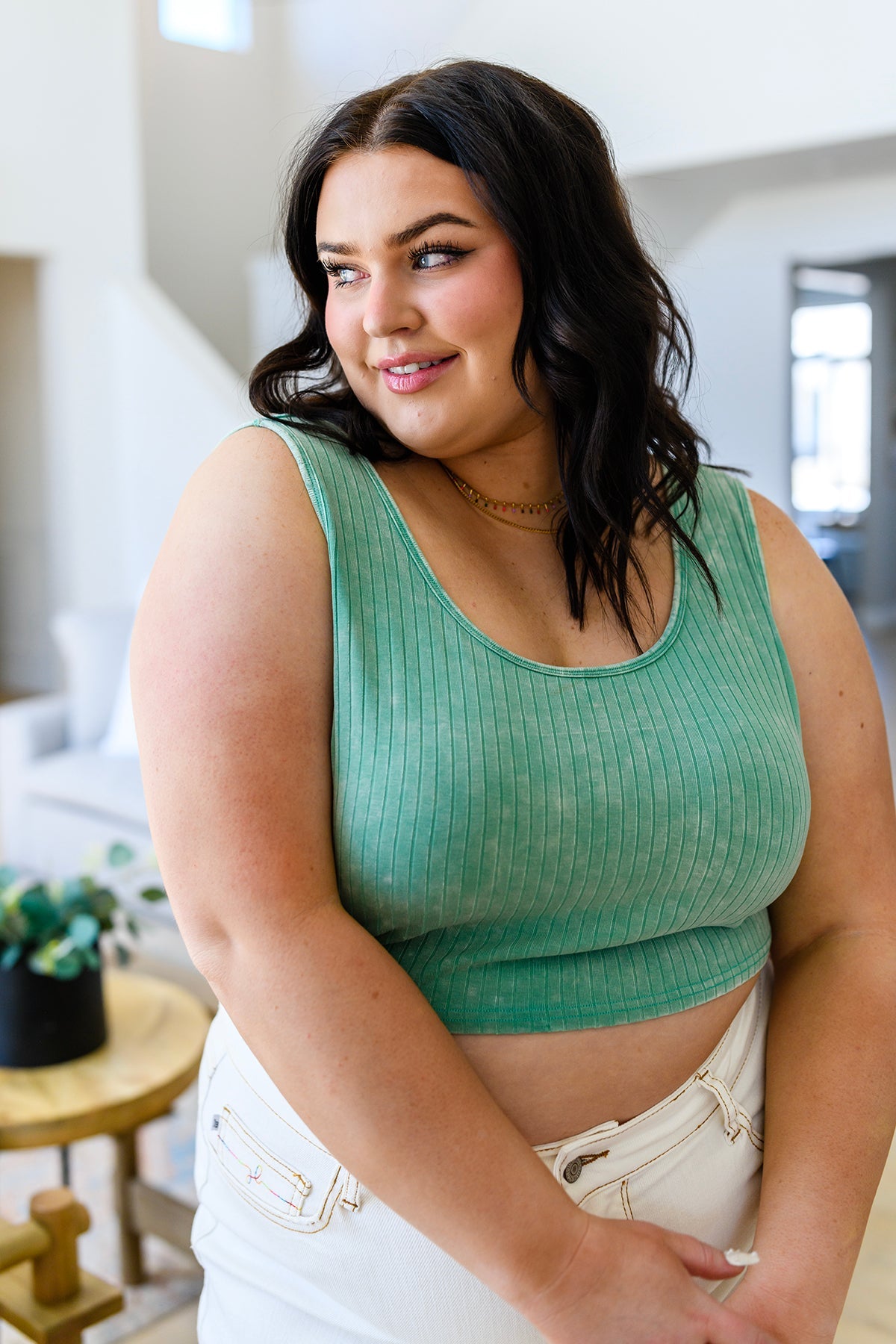 Get On My Level Cropped Cami in Mint – Wild Child & Rebel Soul Boutique