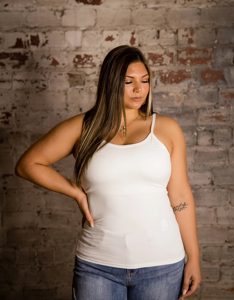 PREORDER: Spaghetti Strap Brami Tank in Black