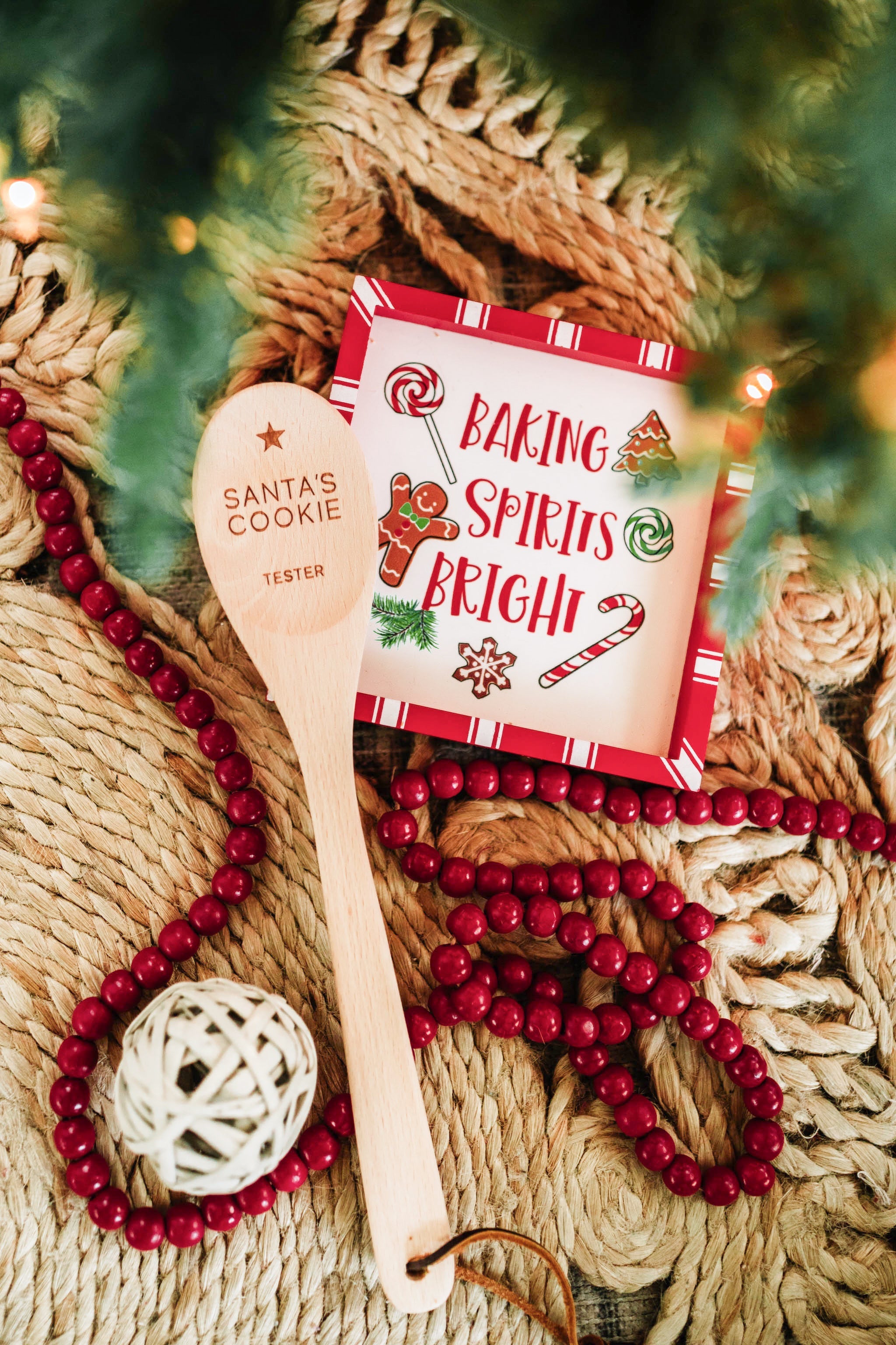 Santa's Cookie Tester Wooden Spoon