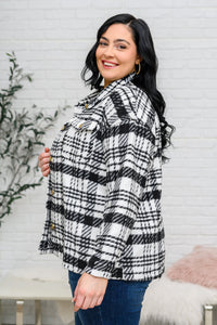 Kate Plaid Jacket in Black & White