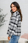 Kate Plaid Jacket in Black & White