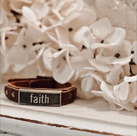 Leather Scripture Bracelets