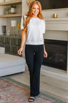 Pristine Puff Sleeve Top in White