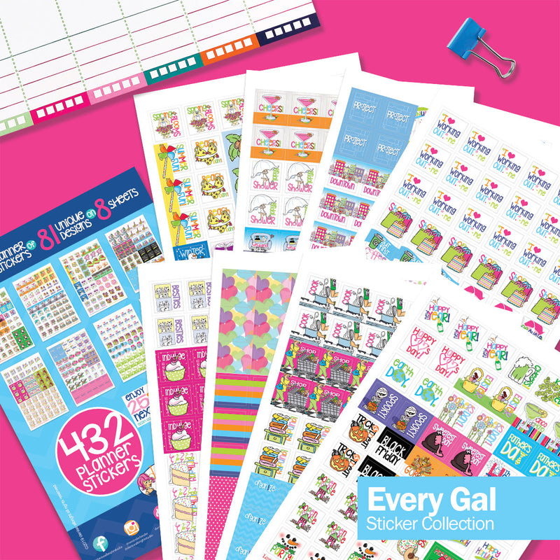 Best Planner Stickers | Family, Work, To-Dos, Events, Goals | 8 Styles