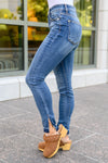 Winona Released Hem Side Slit Skinnies