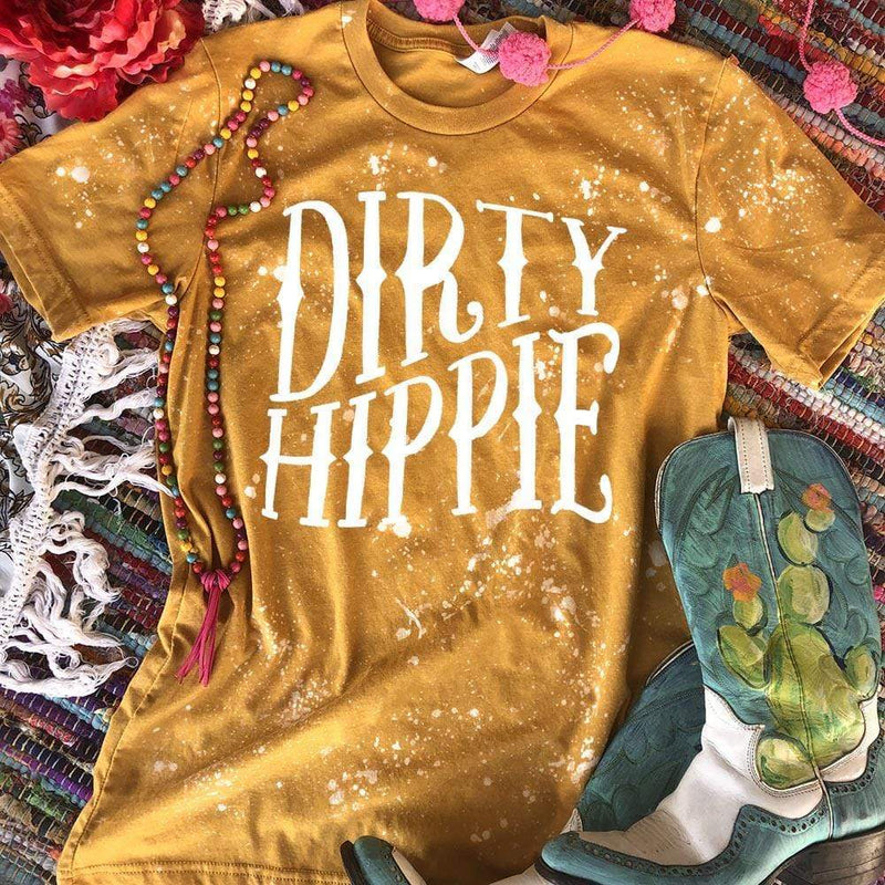 Dirty Hippie Tee - Bleached-Wild Child & Rebel Soul Boutique