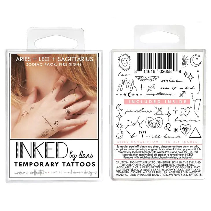 INKED by Dani Temporary Tattoos
