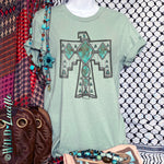 Hand Drawn Turquoise Thunderbird 2022 - Western Graphic Tees