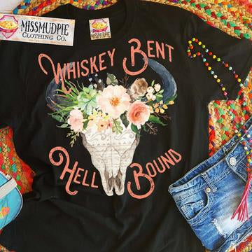 Whiskey Bent and Hell Bound-Graphic Tee-Wild Child & Rebel Soul Boutique
